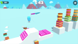 Slice Master knife flying toward stacks of donuts and colourful blocks