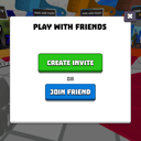 Hide and Paint multiplayer menu with options to create an invite or join a friend's game.