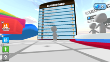 Central hub showing the Hide and Paint leaderboard with player rankings and scores.